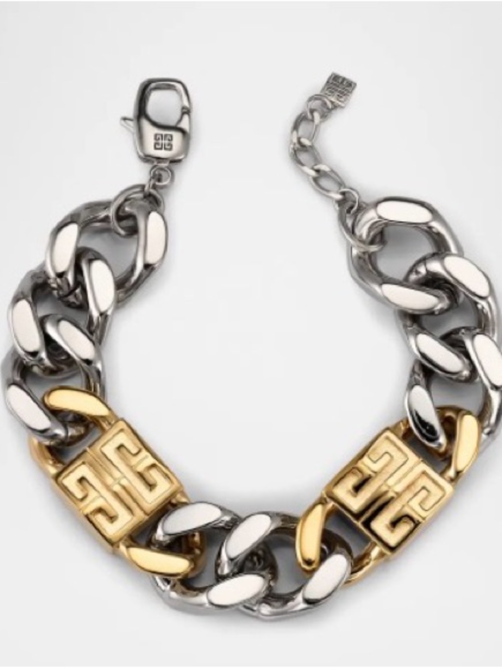 Brand new! Givenchy Two-Tone Chain Bracelet with Gold Logo Accents